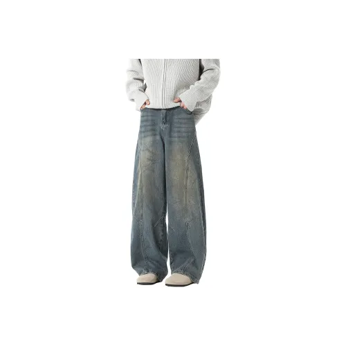 OPOX Jeans Unisex Vintage Blue