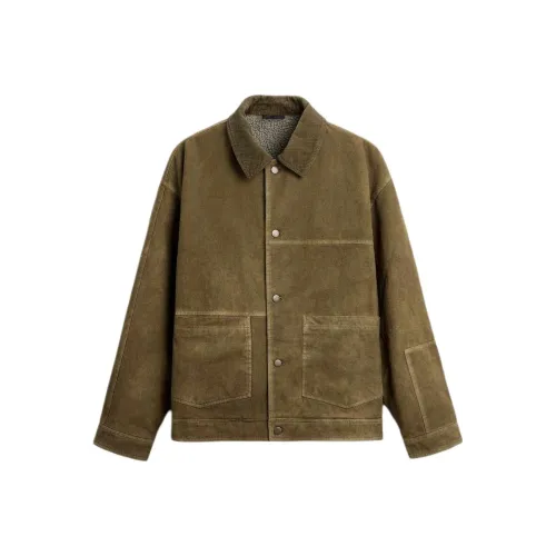 ZARA New Year Jackets Men Washed Green