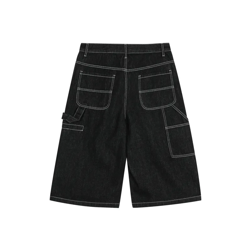 Libito Denim Shorts Unisex Black-1