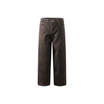 SCRM Jeans Unisex Leopard Print