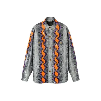 VERSACE Leather Jackets Men Multicolor