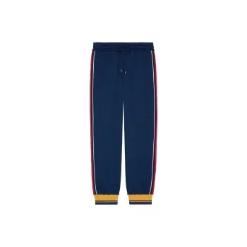 GUCCI Knitted Sweatpants Men's Blue