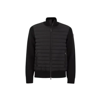 Moncler Padded Cotton Zip Up Cardigan