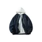 Navy Blue Coat+White Sweatshirt