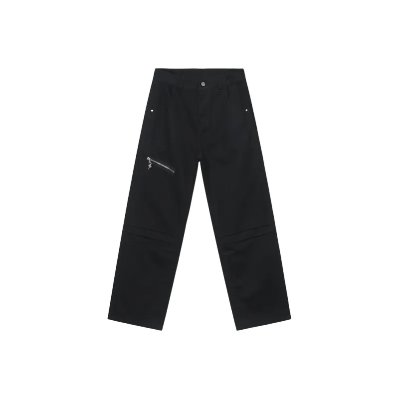 Voguo Relay 2024 Spring Summer Straight Fit Jeans Unisex Black-0