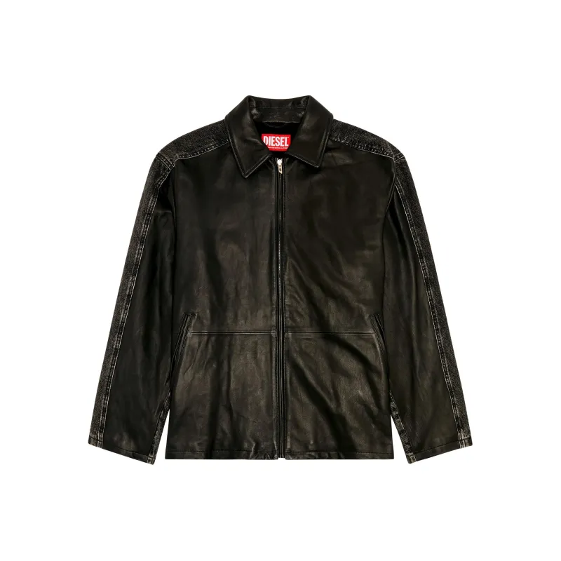 DIESEL L Stoller Leather Jacket-0