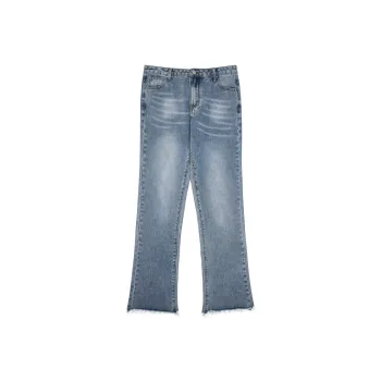 HARSH AND CRUEL SS22 Flared Pants Jeans Unisex Washed Blue