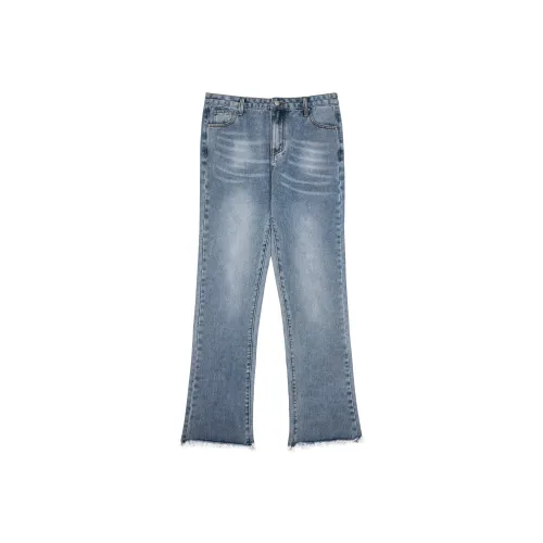 HARSH AND CRUEL SS22 Flared Pants Jeans Unisex Washed Blue