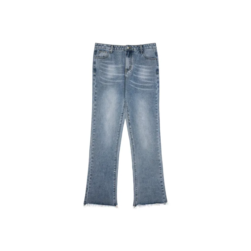HARSH AND CRUEL SS22 Flared Pants Jeans Unisex Washed Blue-0
