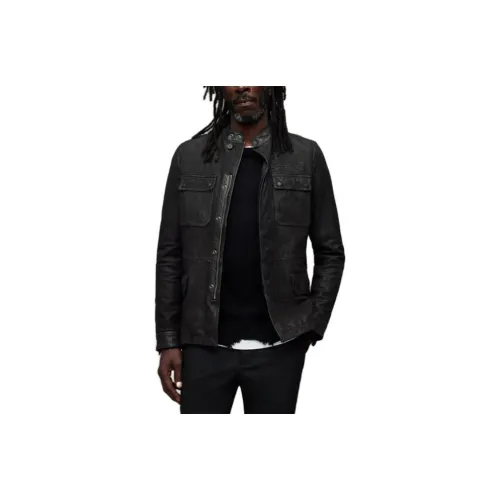 ALLSAINTS Leather Jacket Men's Black