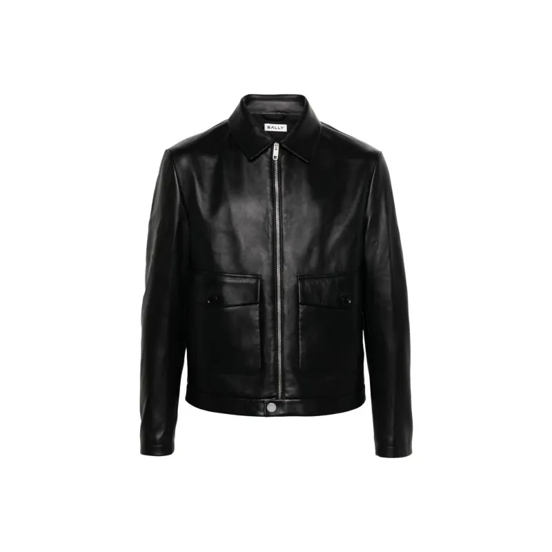 BALLY Zipped Leather Jacket-0
