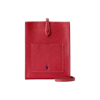 Polo Ralph Lauren Leather Shoulder Bag Women's Red