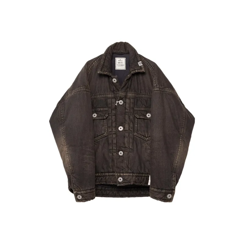 Maison Mihara Yasuhiro Logo Patch Denim Puffer Jacket-0