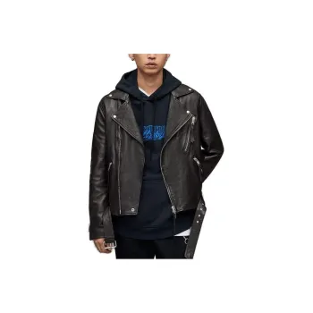 ALLSAINTS Leather Jackets Men Black