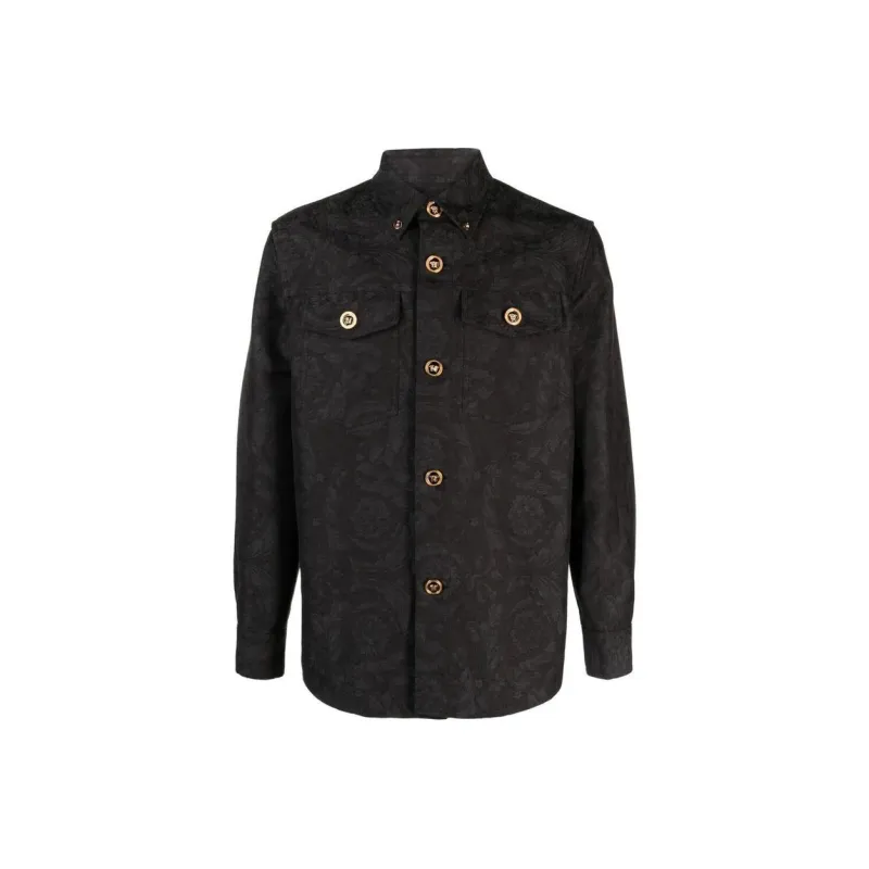 VERSACE Barocco jacquard Cotton Shirt Jacket-0