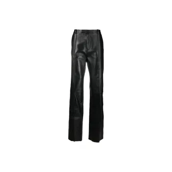 GUCCI Straight leg Calf Leather Trousers