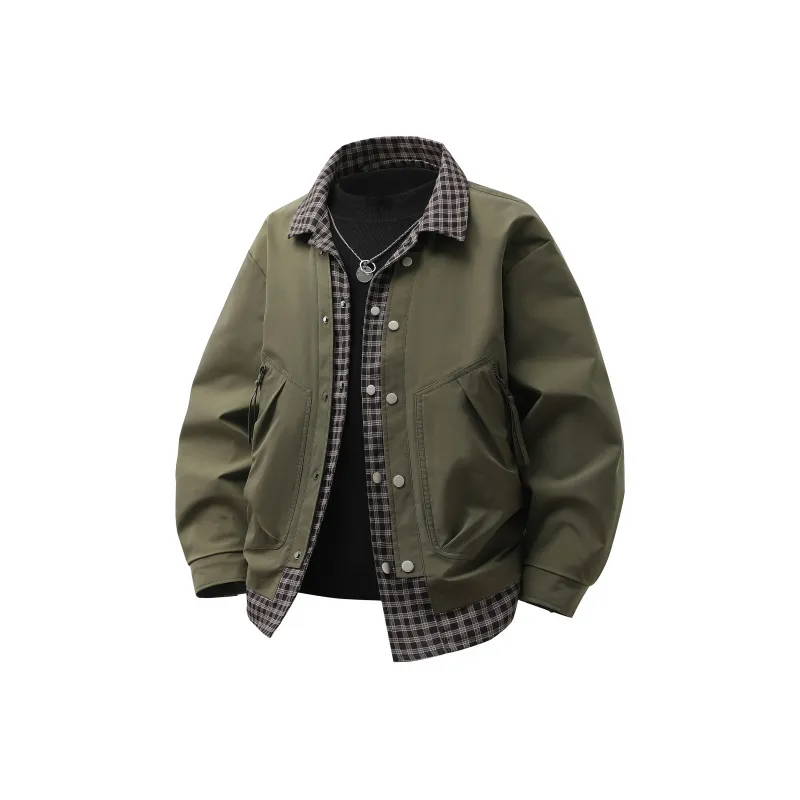 JIMI&JONS Shirt Collar Pilot Jackets & Coats Unisex-3