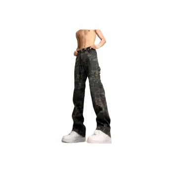 Imcrasy Jeans Unisex Green Camouflage
