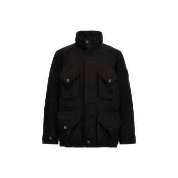 STONE ISLAND FW23 Parka Coat Unisex Black