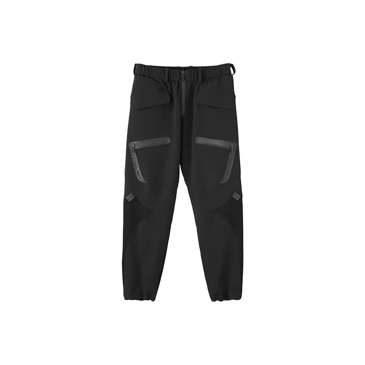 NORVINCY Versatile Pure White Deconstructed Style Knitted Sweatpants Unisex-0