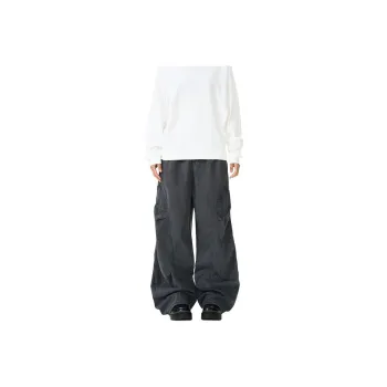 BLANC & ECLARE Wide Leg Scimitar Slimming Draped Floor Length Jeans Unisex