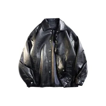 LIVINGTOWN Leather Jackets Coats Unisex