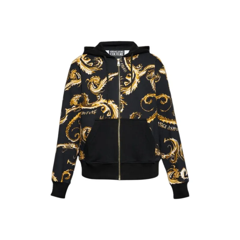 VERSACE JEANS COUTURE Barocco Printed Jersey Hoodie-0