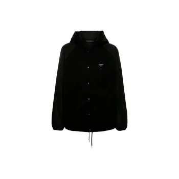 PRADA Logo Plaque Drawstring Jacket