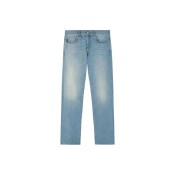 VERSACE Medusa Plaque Straight Leg Jeans