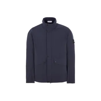 STONE ISLAND Funnel-Neck Logo Patch Jacket