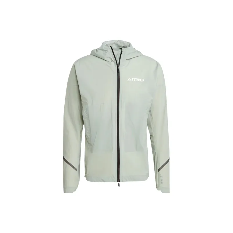 Adidas Terrex Xperior 2.5l Light Rain.Rdy Jacket Jackets Coats Men's Silver Green-0