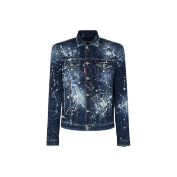 DSQUARED 2 Fireworks Wash Dan Jean Jacket Jackets Coats Men's Blue