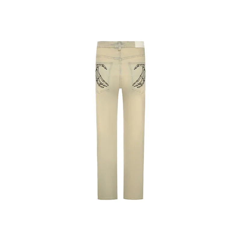 COOLALPACA Jeans Unisex Yellow Mud Denim-0