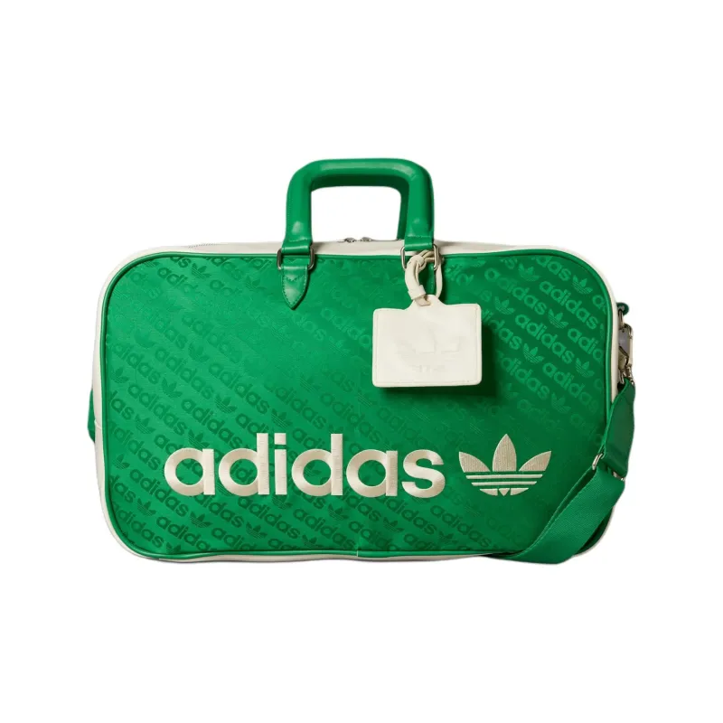 Adidas Originals Polyurethane Travel Bag 33.25L Unisex Green & Chalk White-0