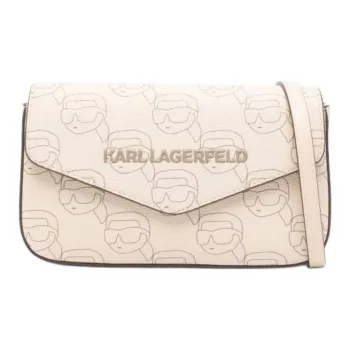 KARL LAGERFELD IKON Polyurethane Shoulder Bag Women's Beige