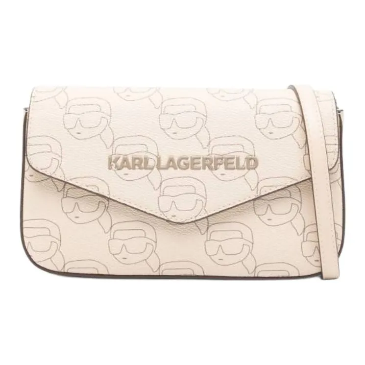 KARL LAGERFELD IKON Polyurethane Shoulder Bag Women's Beige-0