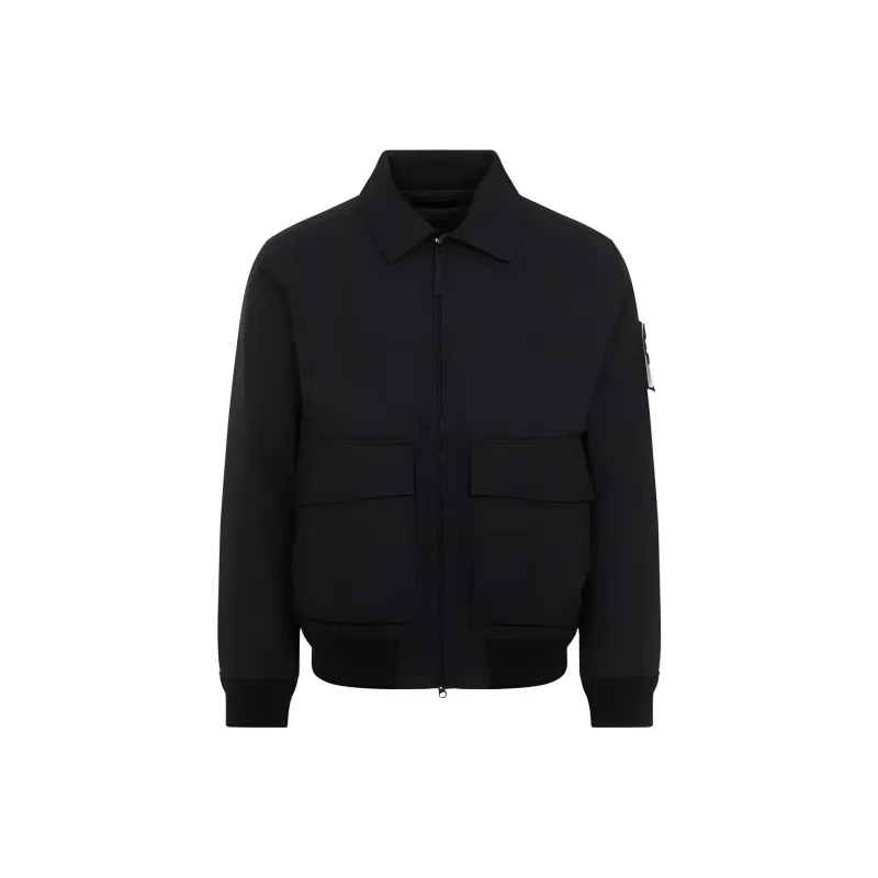 STONE ISLAND Logo Patch Zipped Jacket-0