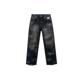 Revenge Death Note Collaboration Jeans Unisex Dirty Black