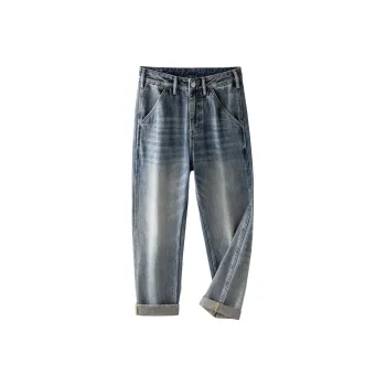 FAIRWHALE Straight Jeans Men's Denim Blue