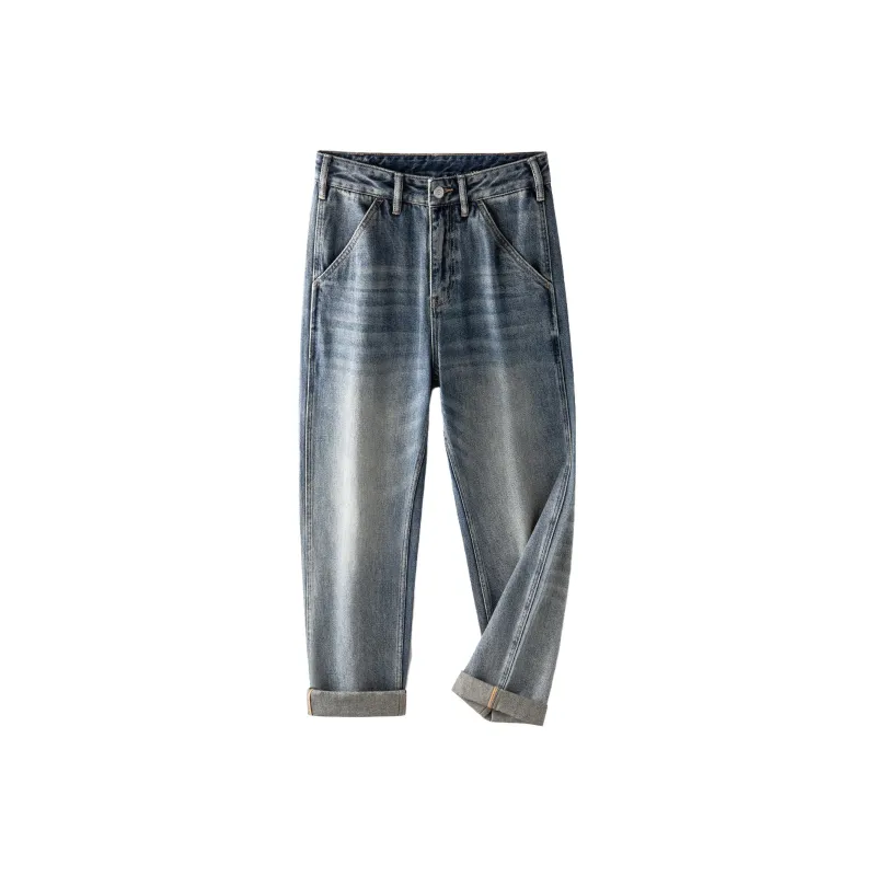 FAIRWHALE Straight Jeans Men's Denim Blue-0