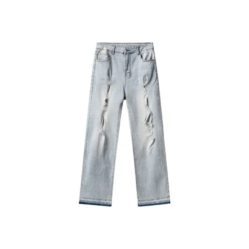 XINYINSU Jeans Unisex Yellow Mud