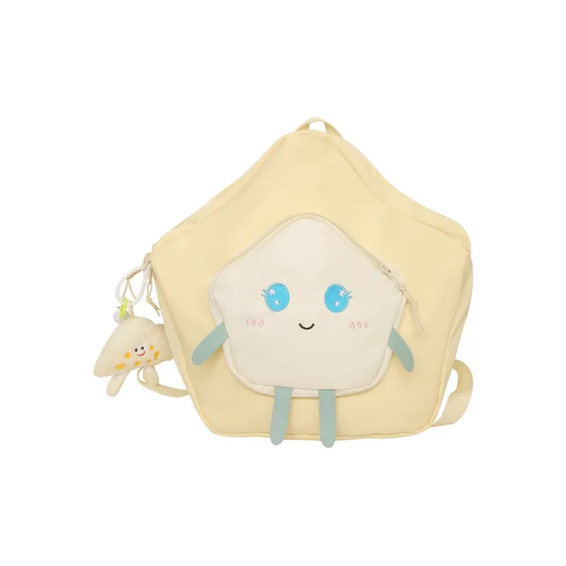 URBAN FOREST Nylon Backpack Unisex Pink/Yellow/White-5