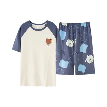 MIIOW Cool One Summer Series Pajama Set Men's Navy Blue