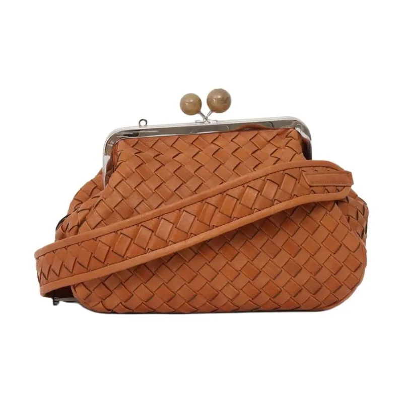 WEEKEND MaxMara Cow Leather One Shoulder Crossbody Clutch Women's Saffron Brown-2