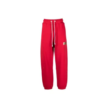 PALM ANGELS Knitted Sweatpants Men Red