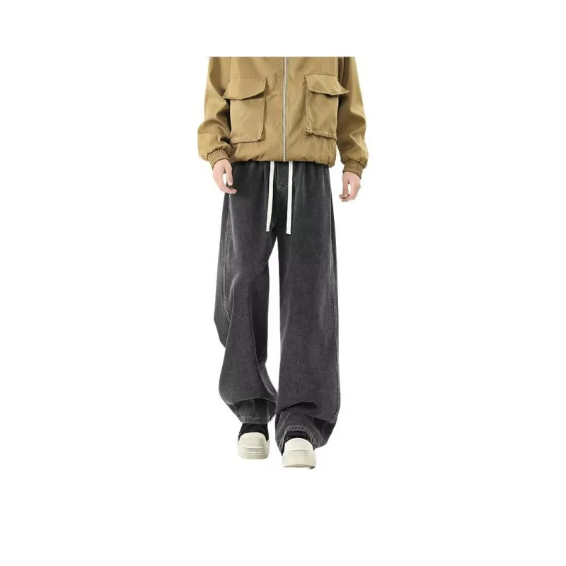 NOME Basic Versatile Casual Loose Fit Straight Fit Pants Unisex-0