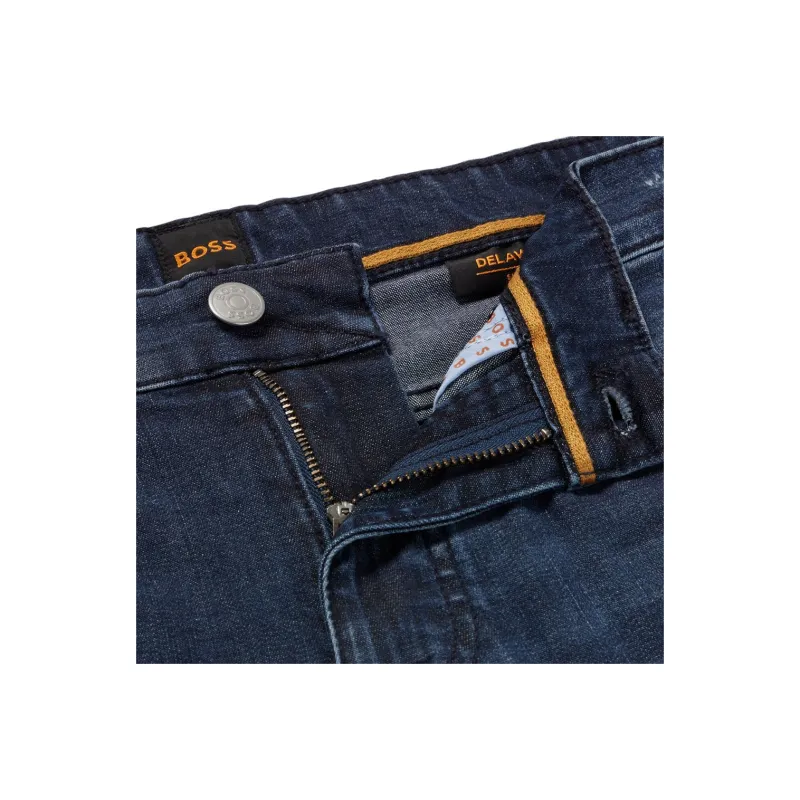 HUGO BOSS Slim-Fit Jeans In Blue Super-Stretch Denim Jeans Men's Blue-4