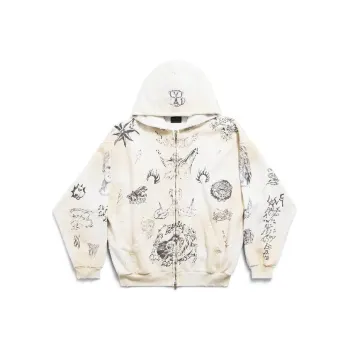 Balenciaga Medium Fit Zip Up Hoodie