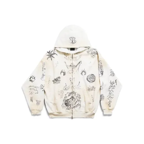 Balenciaga Medium Fit Zip Up Hoodie