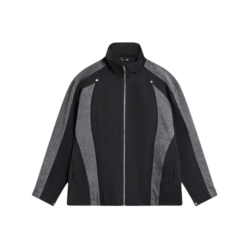 LiNing Sports Trend Series Trench Coat Men's Black-0